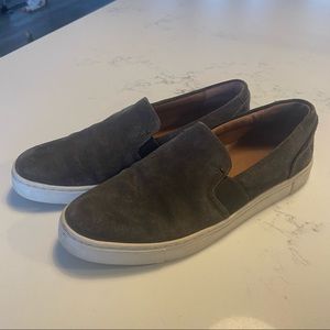 Frye Grey Leather and Suede Women’s Slip On Size 7